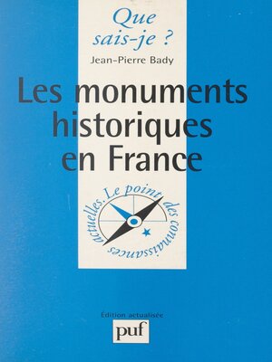 cover image of Les monuments historiques en France